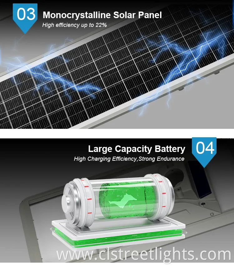 All in One Outdoor Products Road Flood Lighting Energy Saving Lamp Panel Rechargeable Battery Garden Wall Waterproof IP65 LED Solar Street Light